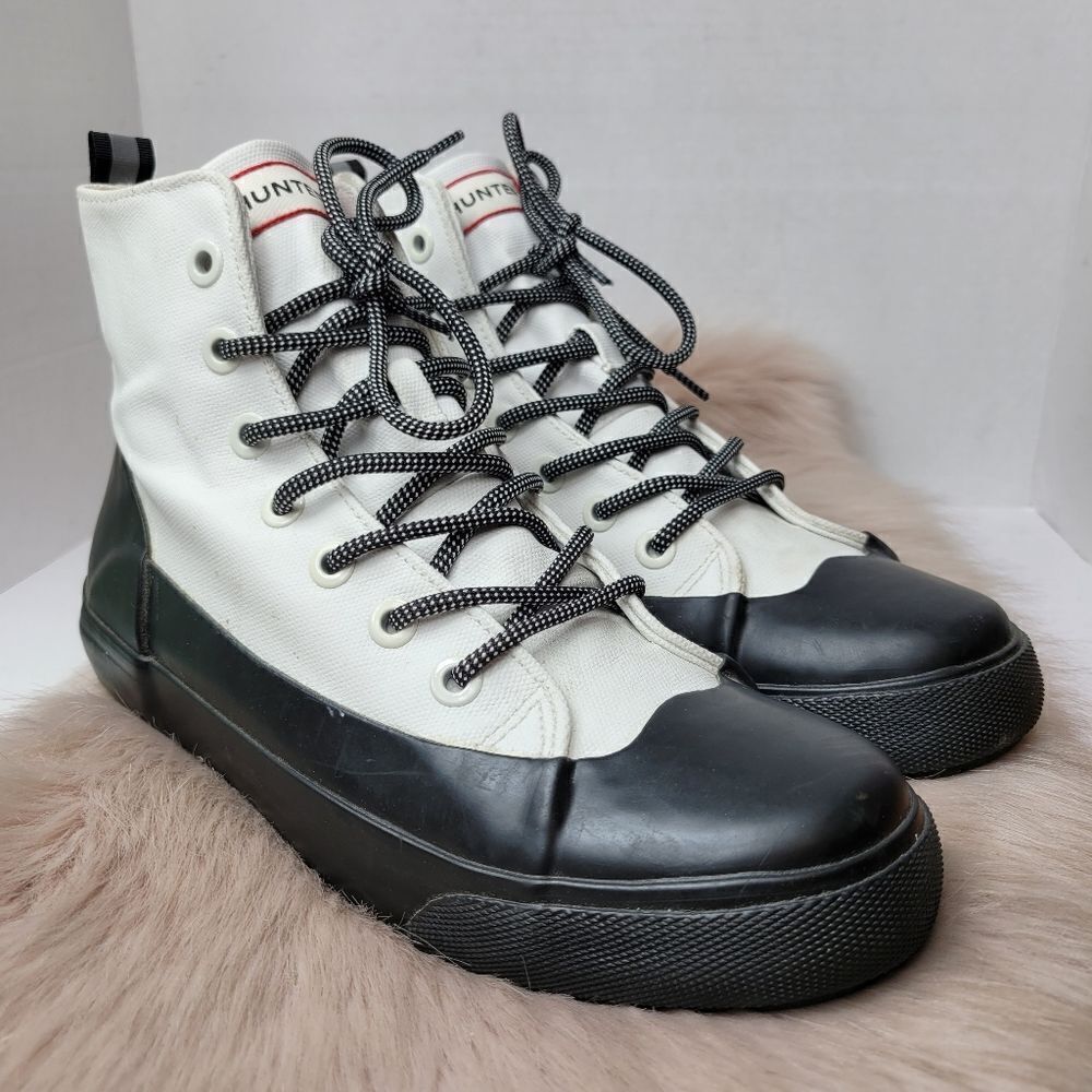 Hunter Target Unisex Dipped Canvas High Top Sneaker Boots Sizes 9.5 W 7.5 M